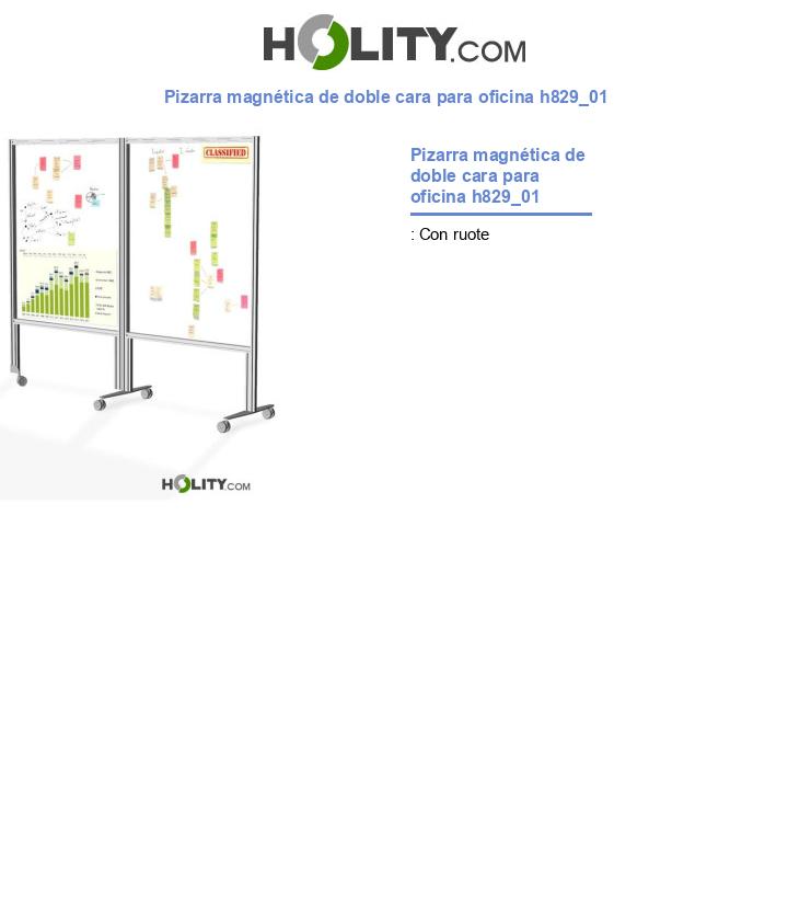Pizarra magnética de doble cara para oficina h829_01