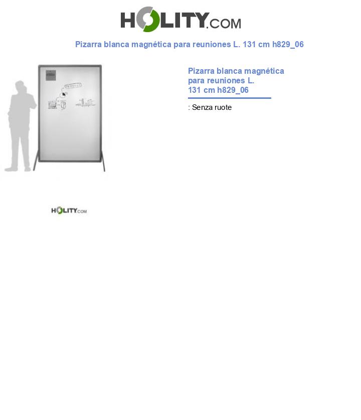 Pizarra blanca magnética para reuniones L. 131 cm h829_06