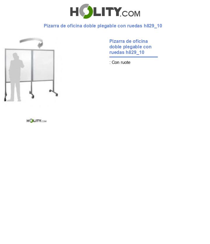 Pizarra de oficina doble plegable con ruedas h829_10