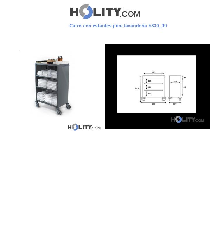 Carro con estantes para lavandería h830_09
