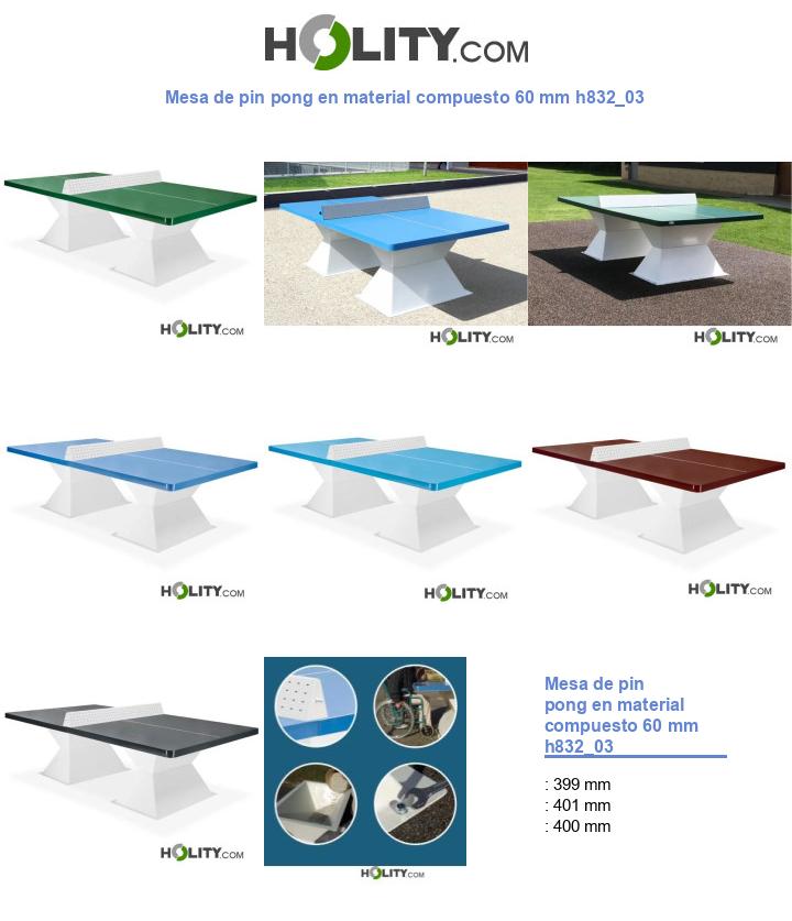 Mesa de pin pong en material compuesto 60 mm h832_03