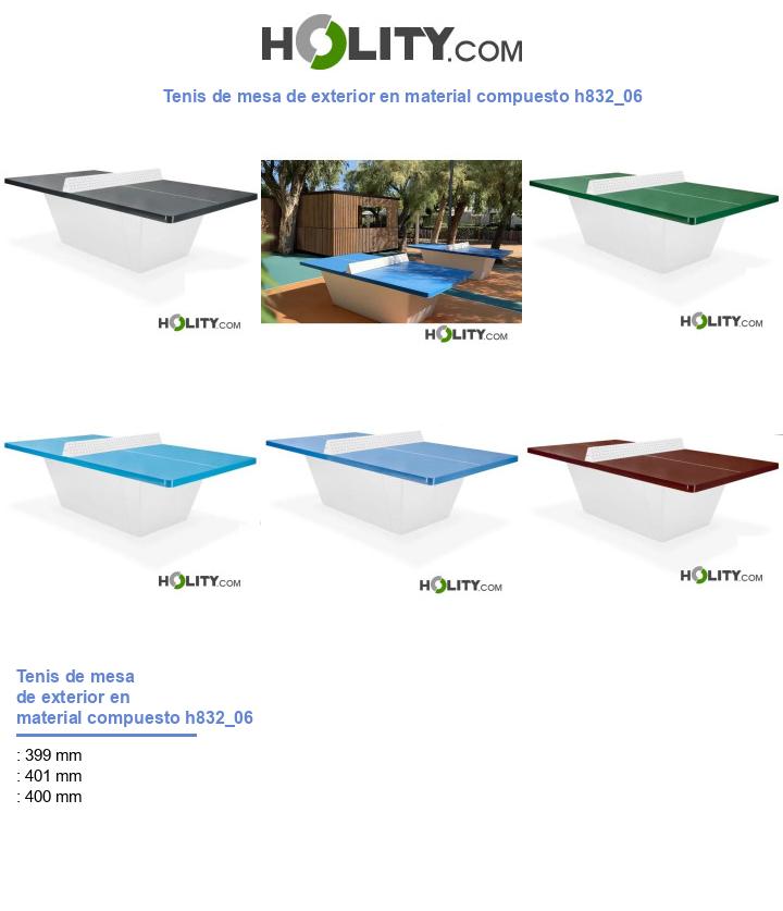 Tenis de mesa de exterior en material compuesto h832_06