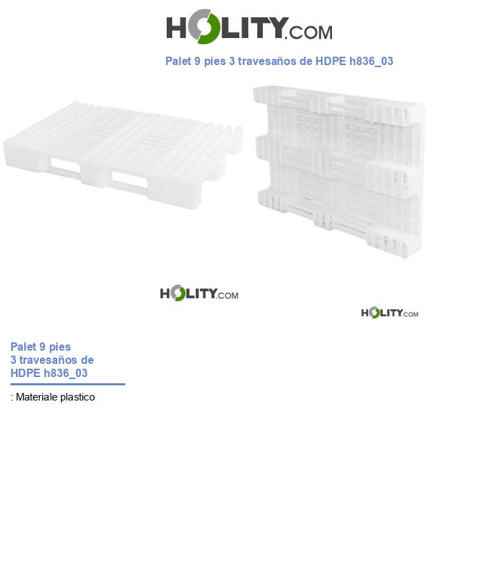 Palet 9 pies 3 travesaños de HDPE h836_03