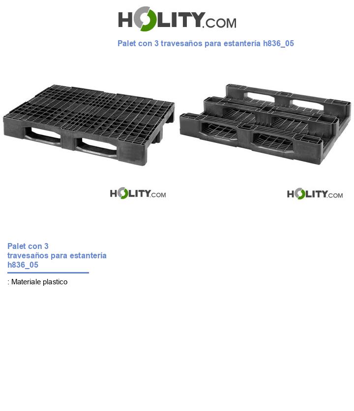 Palet con 3 travesaños para estantería h836_05