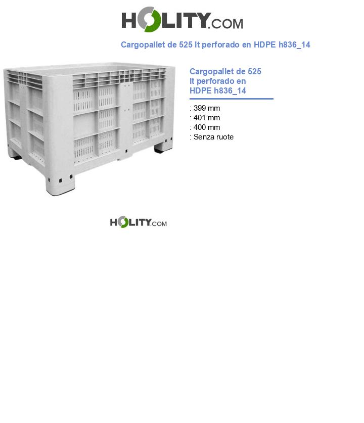 Cargopallet de 525 lt perforado en HDPE h836_14