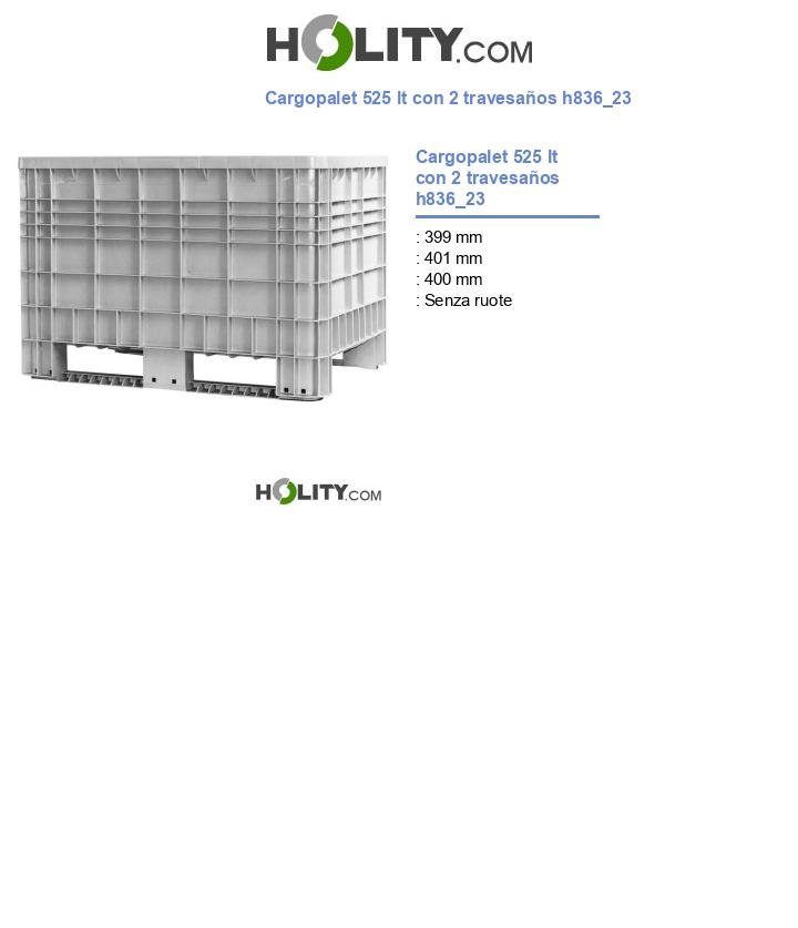 Cargopalet 525 lt con 2 travesaños h836_23