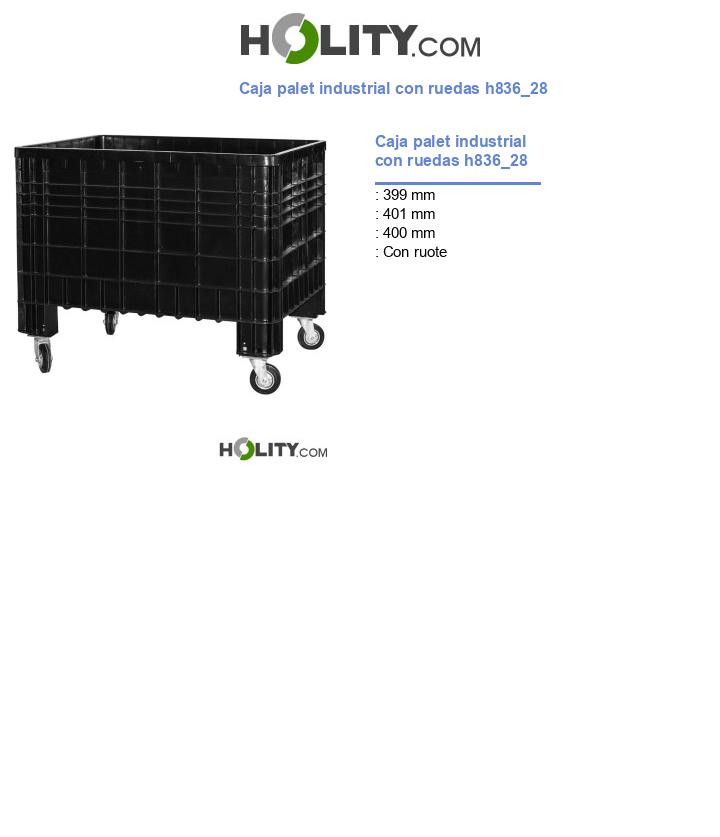 Caja palet industrial con ruedas h836_28