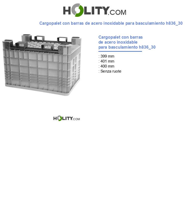 Cargopalet con barras de acero inoxidable para basculamiento h836_30