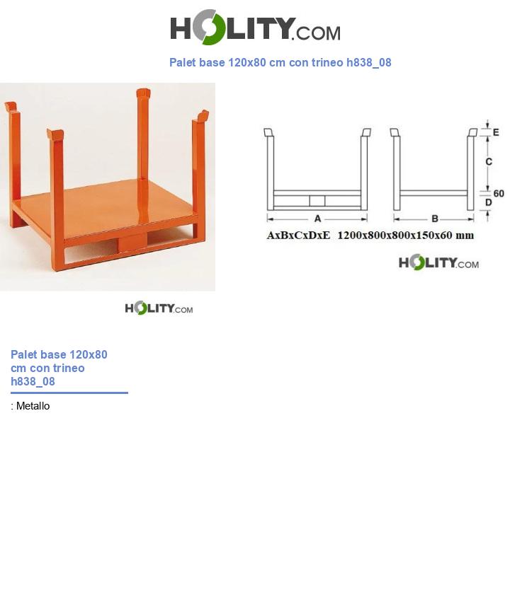 Palet base 120x80 cm con trineo h838_08