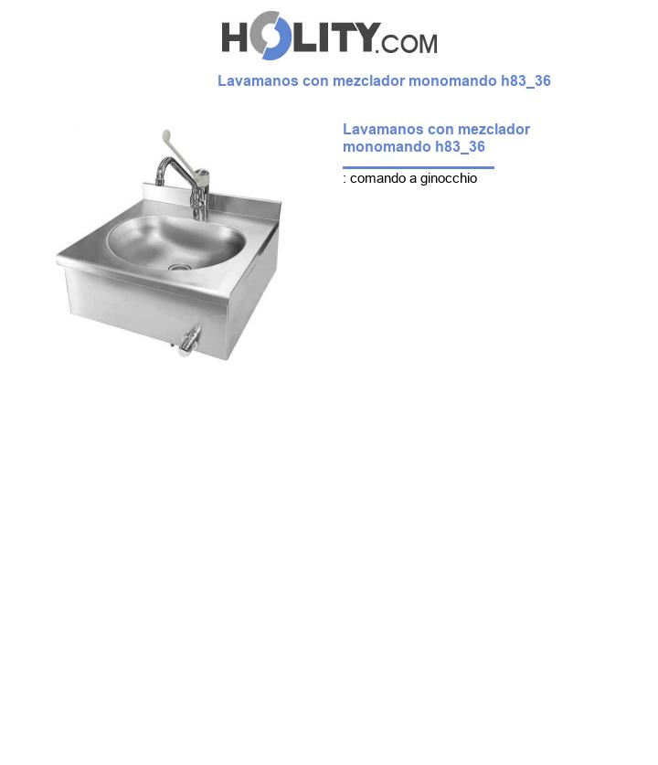 Lavamanos con mezclador monomando h83_36