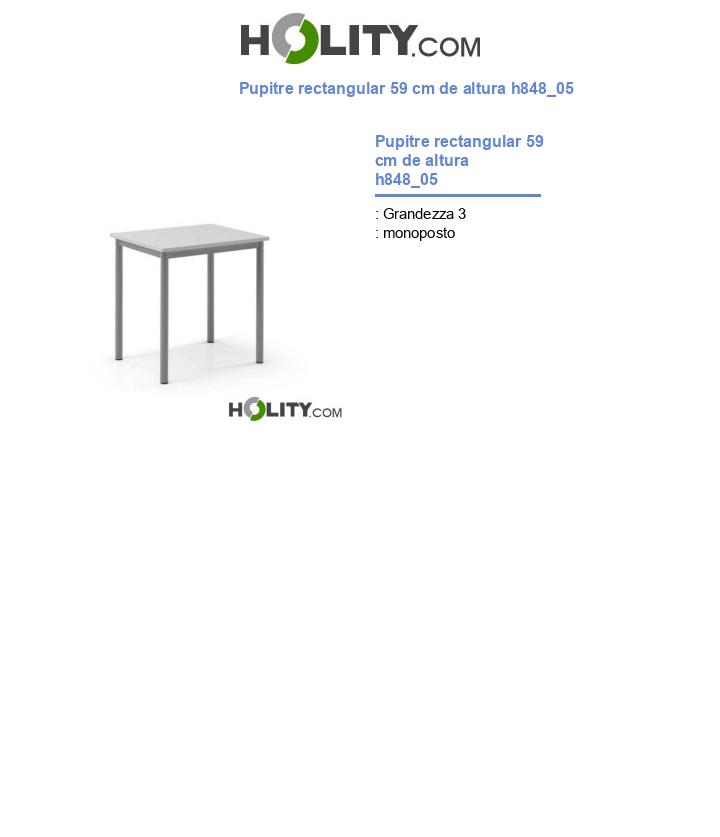 Pupitre rectangular 59 cm de altura h848_05