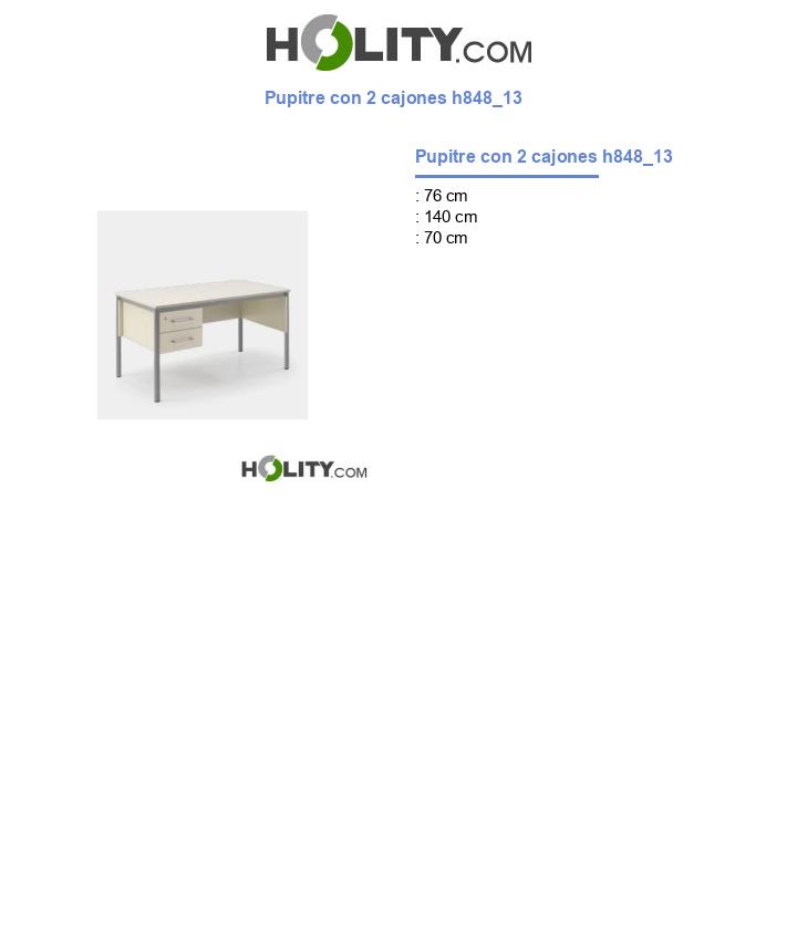 Pupitre con 2 cajones h848_13