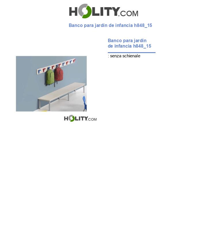 Banco para jardín de infancia h848_15