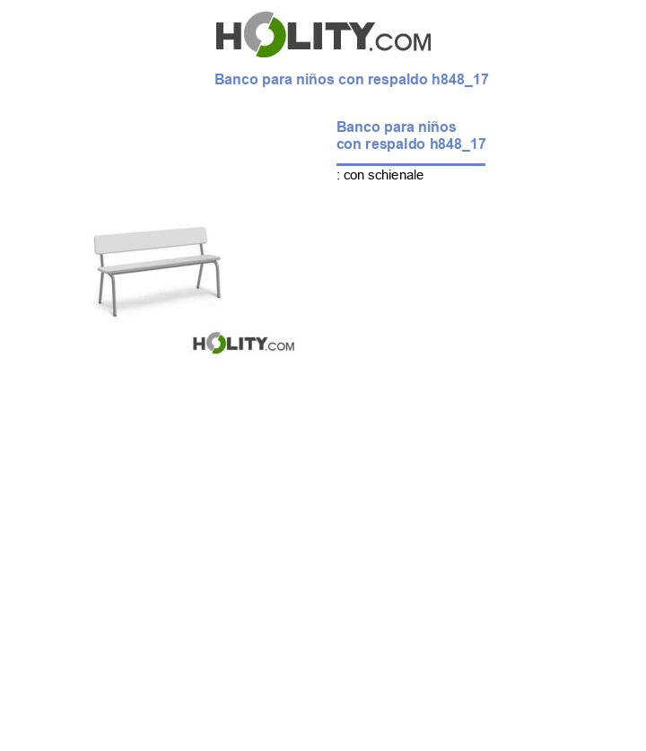 Banco para niños con respaldo h848_17