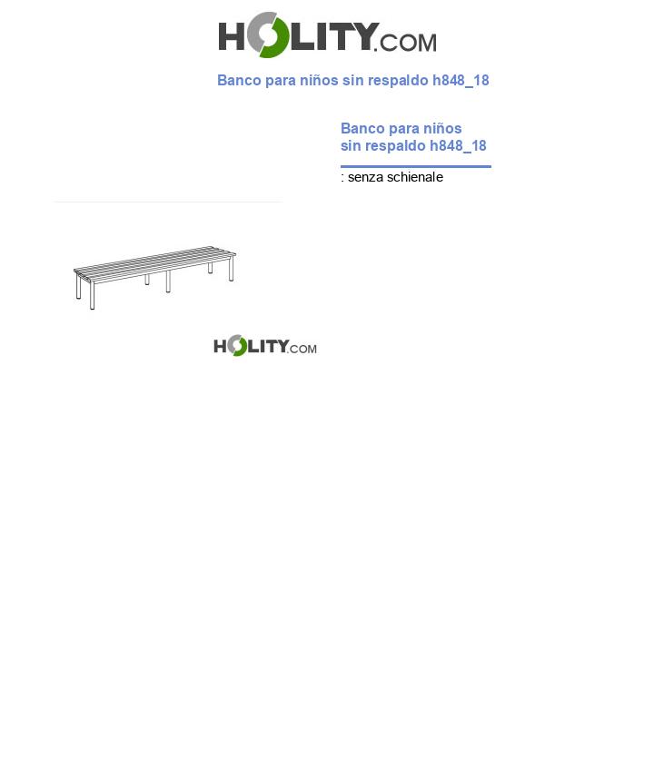 Banco para niños sin respaldo h848_18