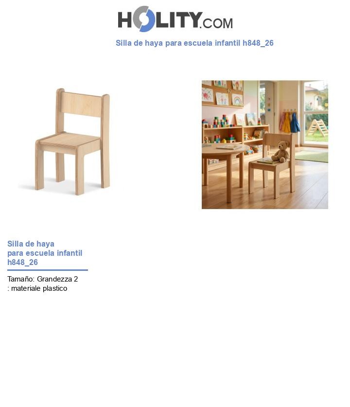 Silla de haya para escuela infantil h848_26