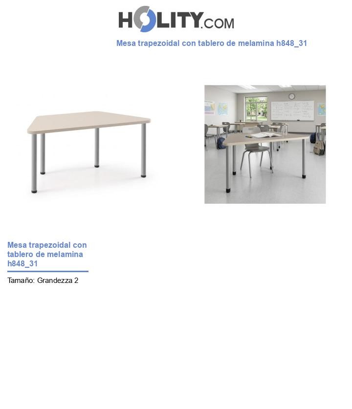 Mesa trapezoidal con tablero de melamina h848_31