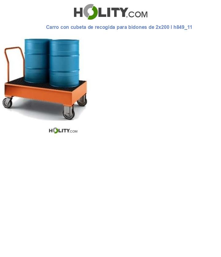Carro con cubeta de recogida para bidones de 2x200 l h849_11