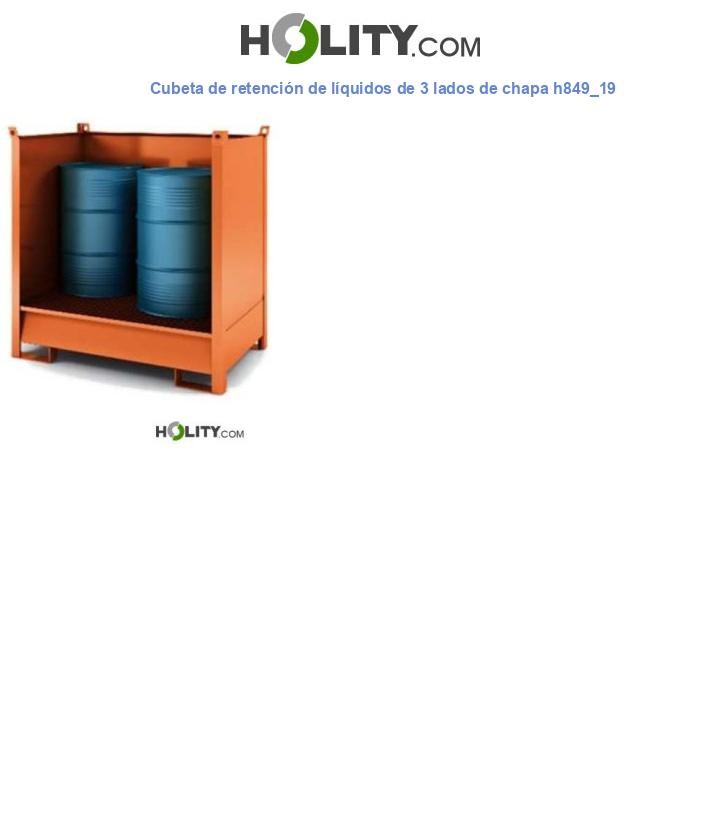 Cubeta de retención de líquidos de 3 lados de chapa h849_19
