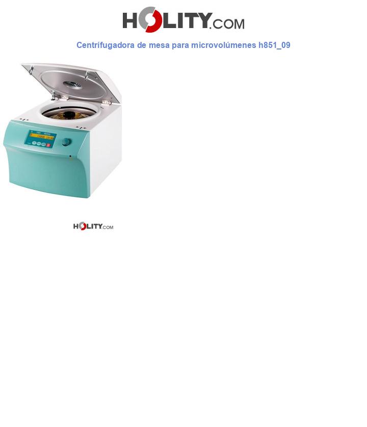 Centrífugadora de mesa para microvolúmenes h851_09