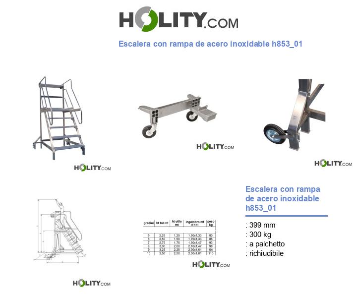 Escalera con rampa de acero inoxidable h853_01