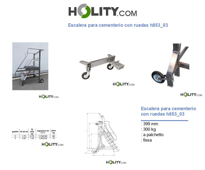 Escalera para cementerio con ruedas h853_03