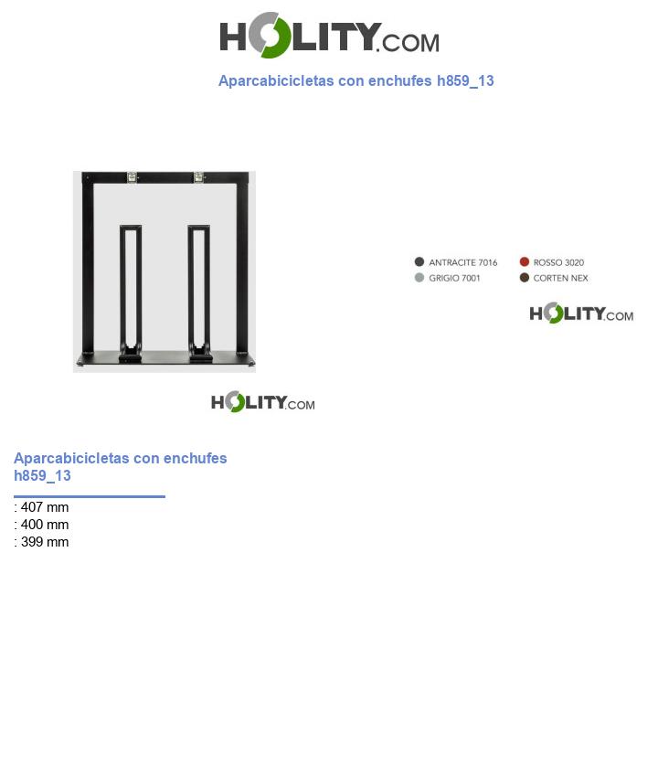 Aparcabicicletas con enchufes h859_13