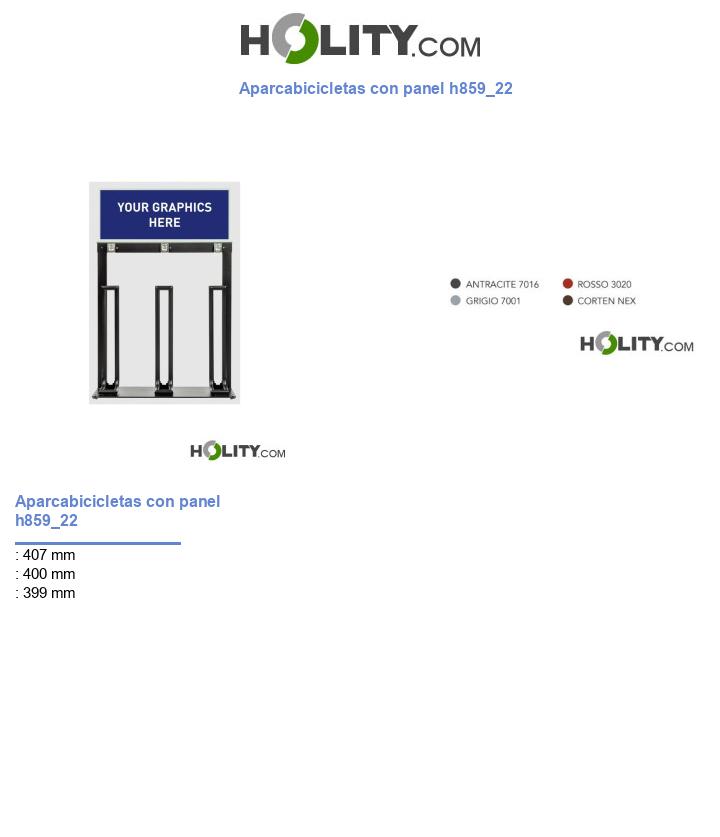 Aparcabicicletas con panel h859_22