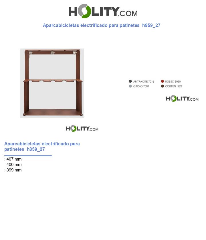 Aparcabicicletas electrificado para patinetes  h859_27
