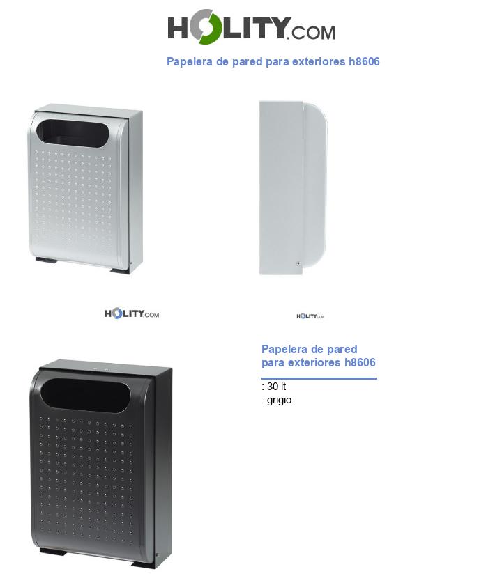 Papelera de pared para exteriores h8606