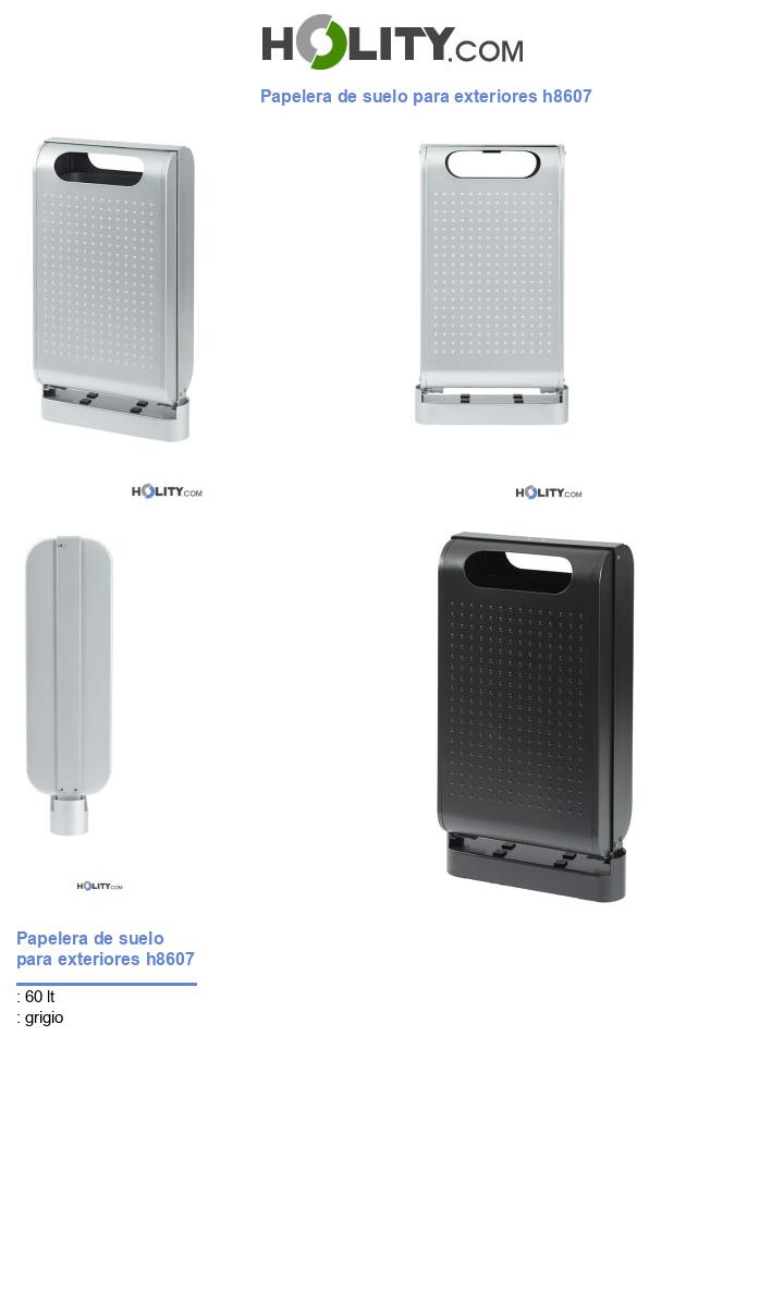 Papelera de suelo para exteriores h8607
