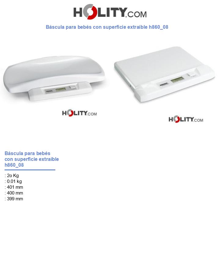 Báscula para bebés con superficie extraíble h860_08