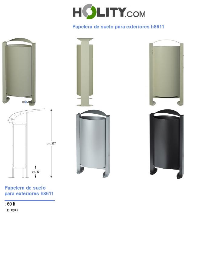 Papelera de suelo para exteriores h8611