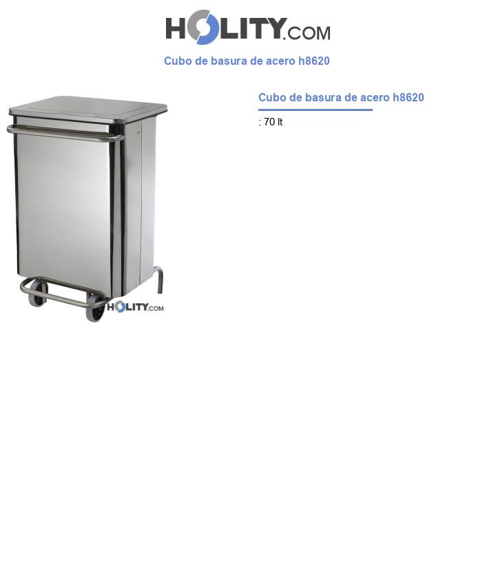 Cubo de basura de acero h8620