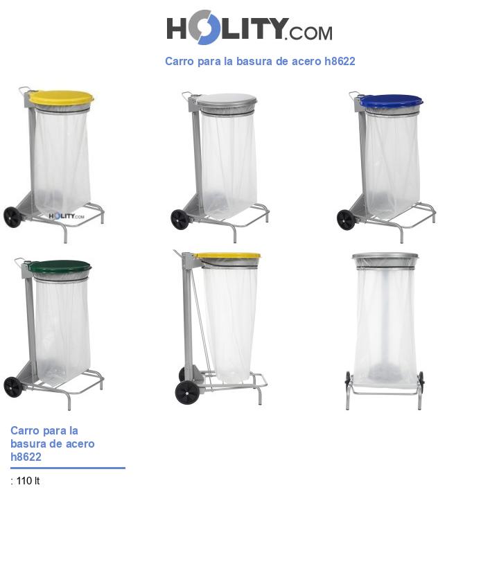Carro para la basura de acero h8622