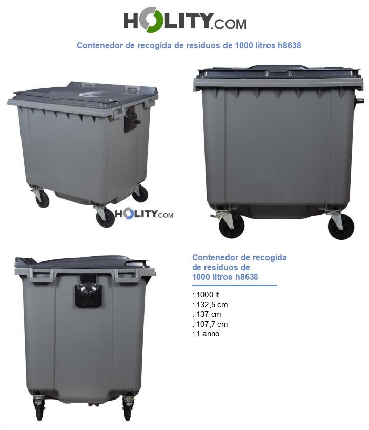 Contenedor de recogida de residuos de 1000 litros h8638