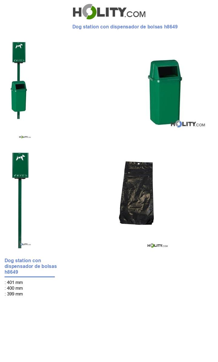 Dog station con dispensador de bolsas h8649