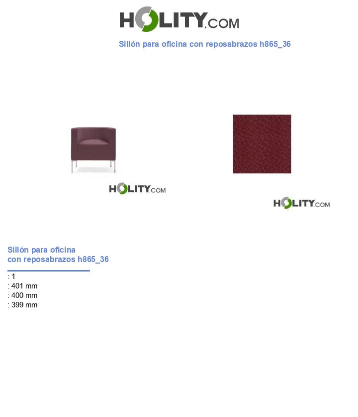 Sillón para oficina con reposabrazos h865_36