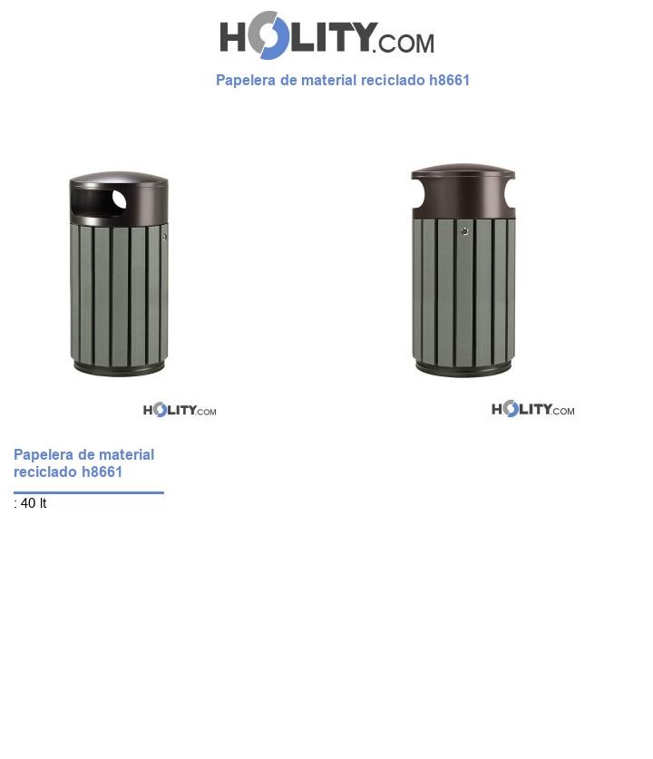 Papelera de material reciclado h8661