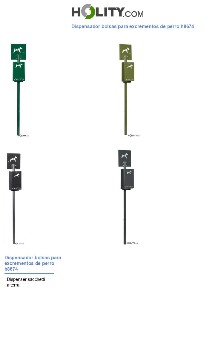 Dispensador bolsas para excrementos de perro h8674