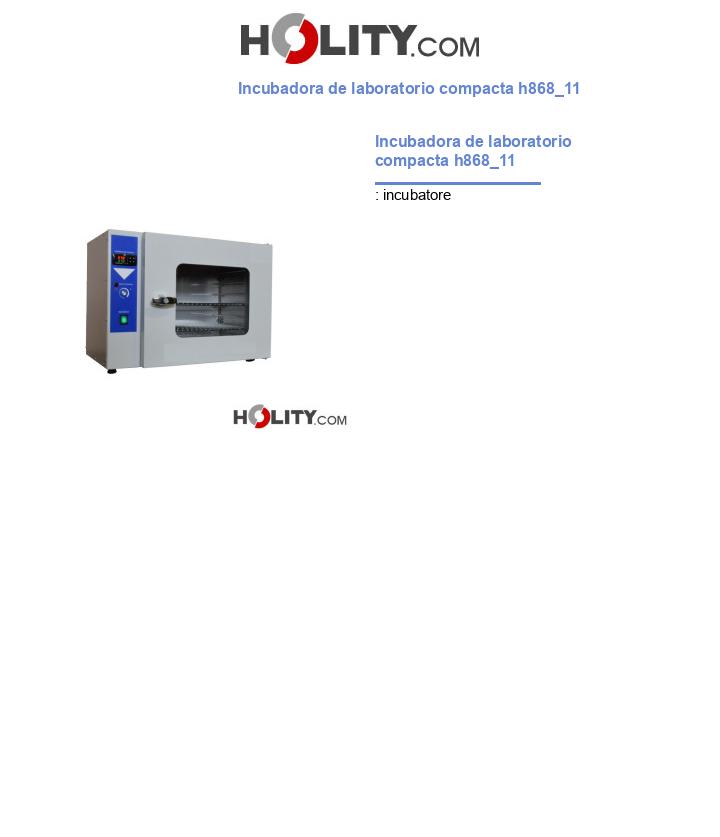 Incubadora de laboratorio compacta h868_11