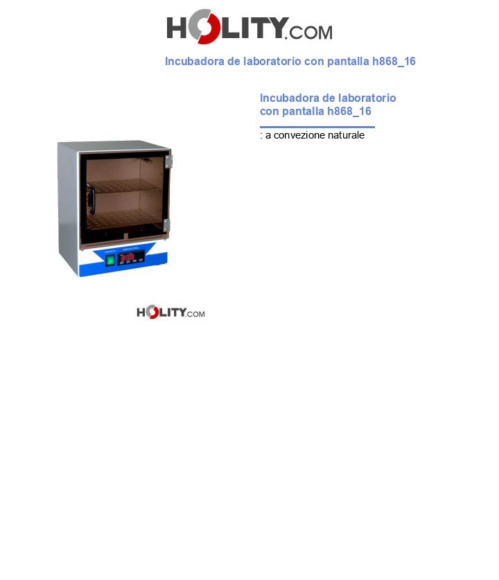 Incubadora de laboratorio con pantalla h868_16