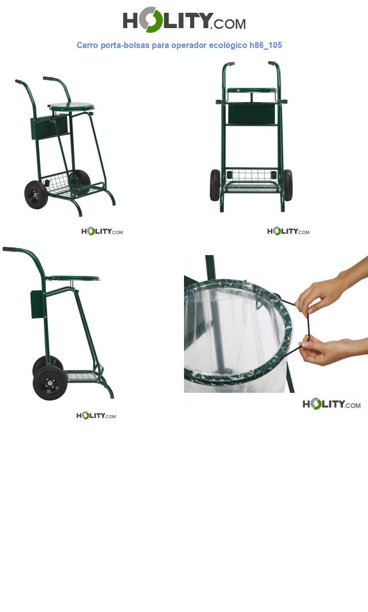 Carro porta-bolsas para operador ecológico h86_105