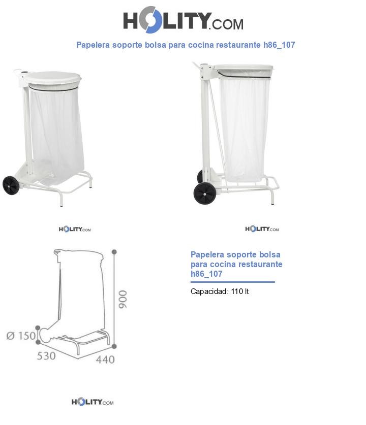 Papelera soporte bolsa para cocina restaurante h86_107