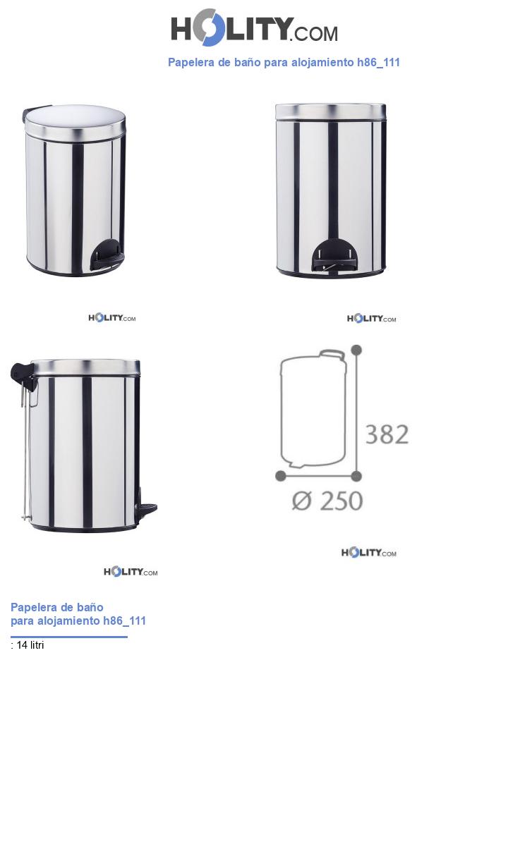 Papelera de baño para alojamiento h86_111