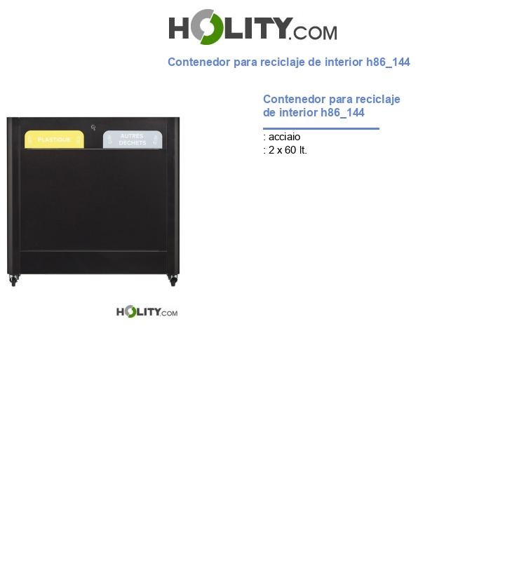 Contenedor para reciclaje de interior h86_144