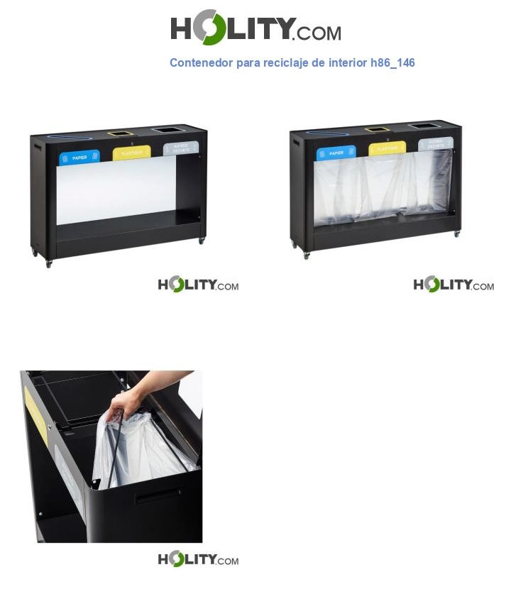 Contenedor para reciclaje de interior h86_146