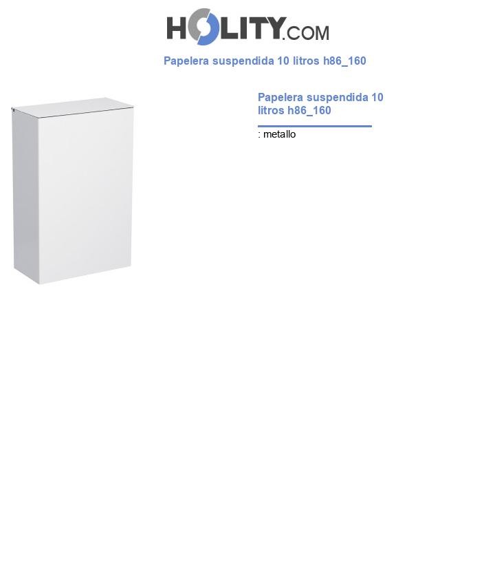 Papelera suspendida 10 litros h86_160