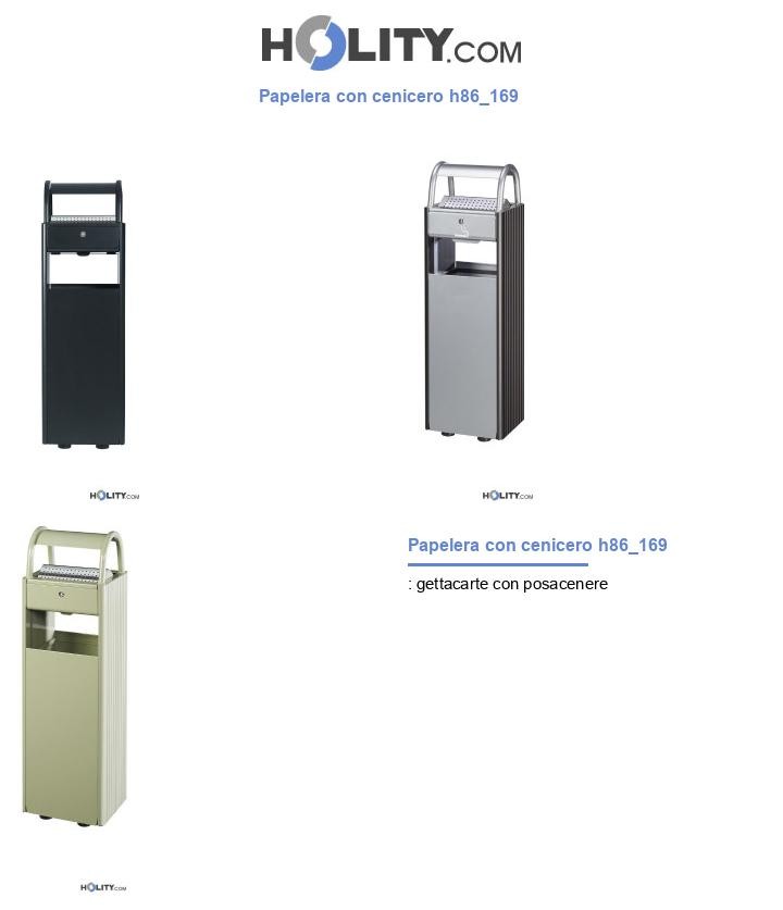 Papelera con cenicero h86_169