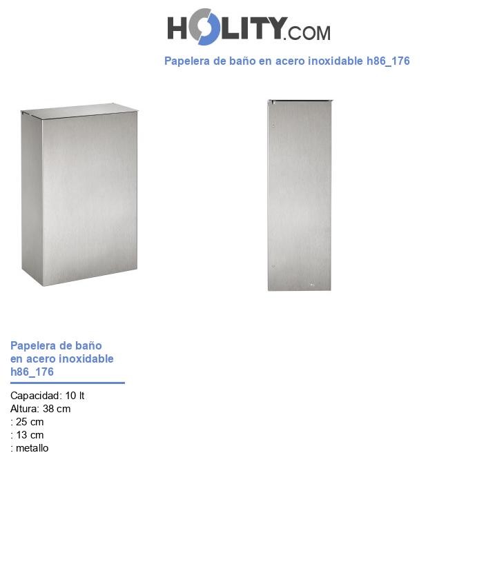 Papelera de baño en acero inoxidable h86_176